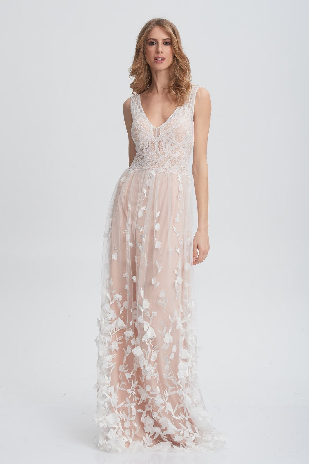 Vera Les Fleurs du Mont Blanc Evening Dress