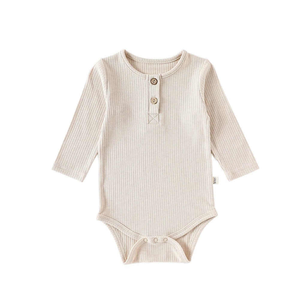 Autumn Arrival Baby Unisex Long Sleeves Casual Plain Crew Neck bodysuit and Pants Clothing Sets