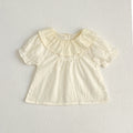 Summer Baby Girls Short Sleeves Floral Pattern Jacquard Dress And bodysuit – Princess Sister Matching Set